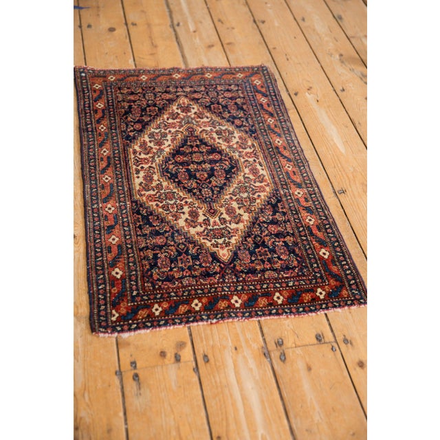 Textile Vintage Senneh Rug Mat - 1'11" x 3' For Sale - Image 7 of 8