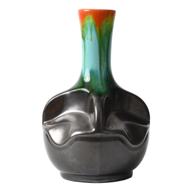 Drip Glaze Vase from Faiencerie Thulin, 1920s For Sale