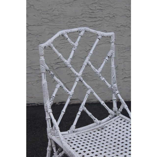 Venemen of California Faux Bamboo Cast Aluminum Patio Dining Set For Sale - Image 12 of 12