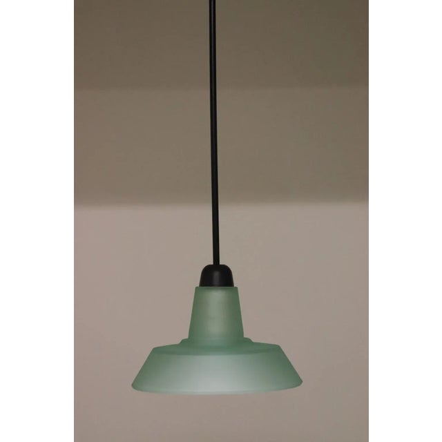 Mid-Century Modern 1990s Modern Murano Green Glass Pendant Lamp For Sale - Image 3 of 9