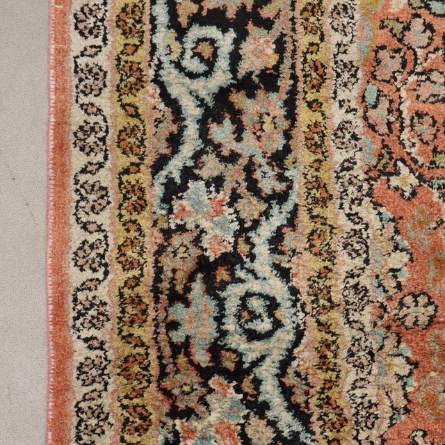Textile Srinagar Rug in Cotton and Silk, India For Sale - Image 7 of 9