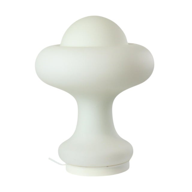 Glass Mushroom Table Lamp in Frosted Glass from Peill & Putzler, 1960s For Sale - Image 7 of 13