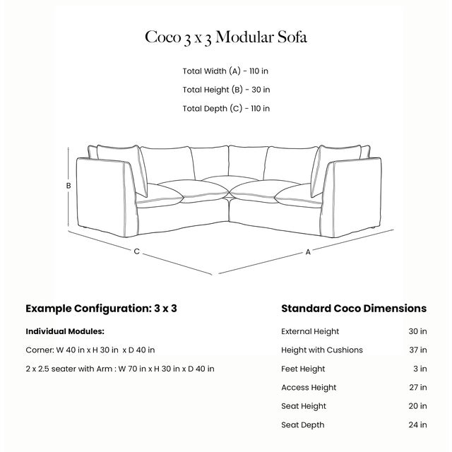 Sophie Conran Coco 3x3 Sectional Sofa - GP & J Baker Magnolia Cream Blue with Contrast Welt Knife Edge Cushion For Sale - Image 4 of 5