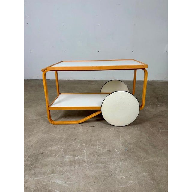 Vintage Model 901 Serving Cart by Alvar Aalto for Artek, 1960s For Sale - Image 3 of 8