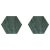 Hexagonal Green Marble Coasters, Set of 2 For Sale - Image 11 of 11