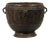 Antique Brown-Black Colored Clay Jar with Four Handles & Decorative Motifs For Sale