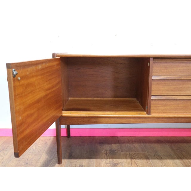 Mid Century Modern Vintage Afromosia Sideboard Credenza by Younger Danish Style For Sale - Image 11 of 12