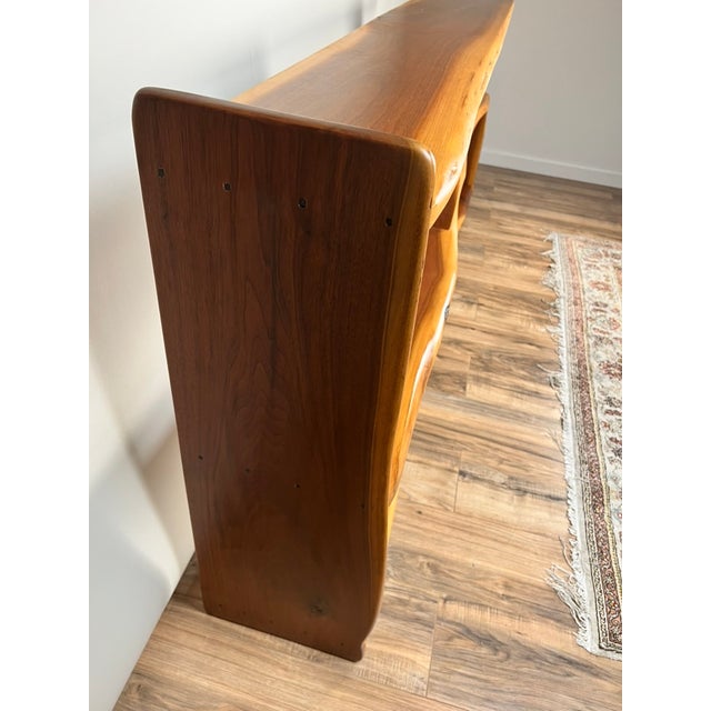 Vintage Mid-Century Modern Style Live Edge Walnut Bookshelf For Sale - Image 9 of 10