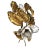 Hollywood Regency 1950s Italian Gilt Metal Wall Floral Sculpture For Sale - Image 3 of 8