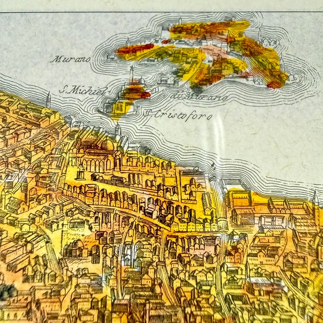 1920s Hand-Colored Etching, the Venetian Lagoon, Italy – Framed For Sale - Image 5 of 15