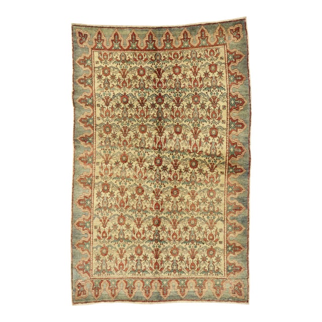 Vintage Turkish Oushak Rug - 05'00 X 07'07 For Sale