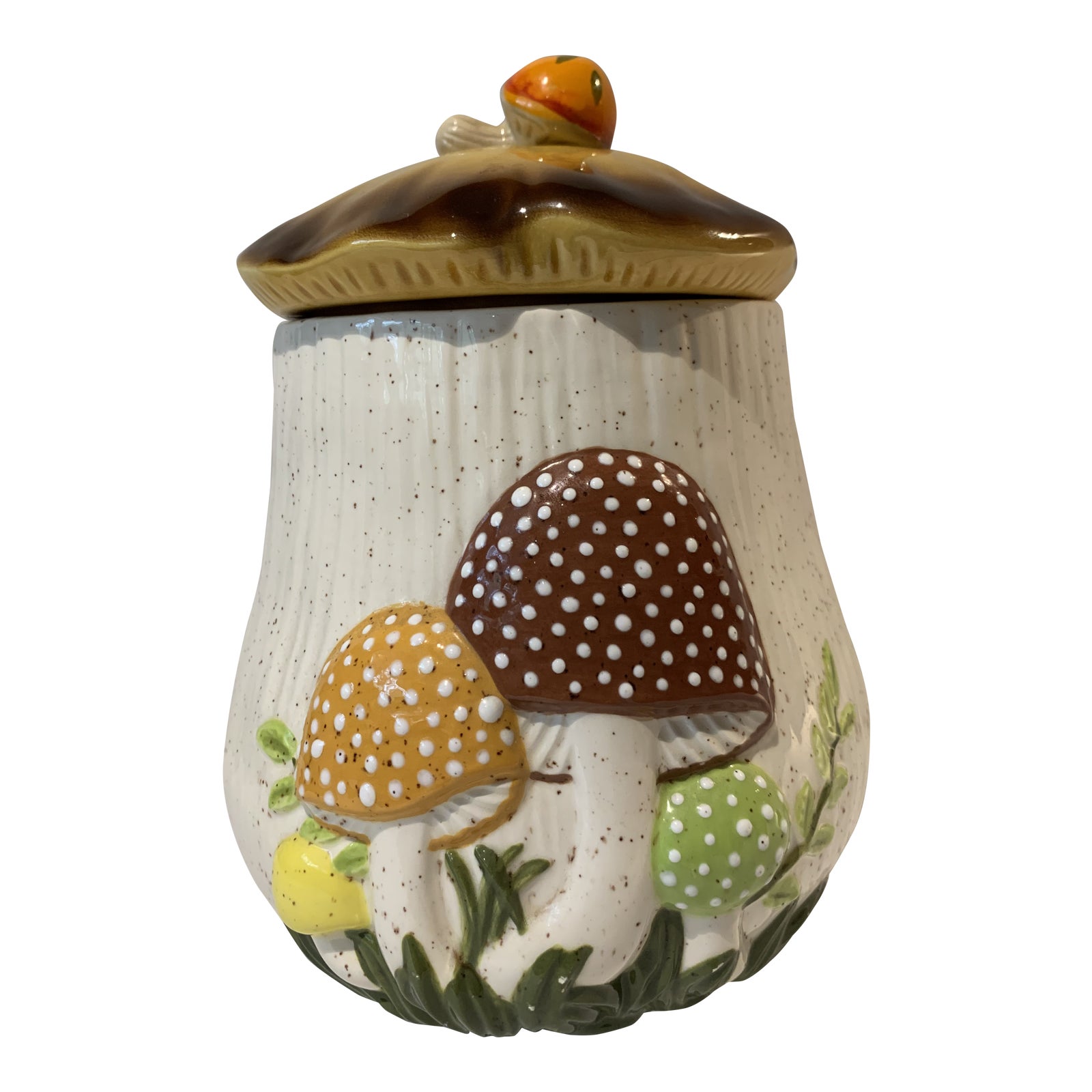 Vintage MidCentury Arnels Ceramic Mushroom Cookie Jar Chairish