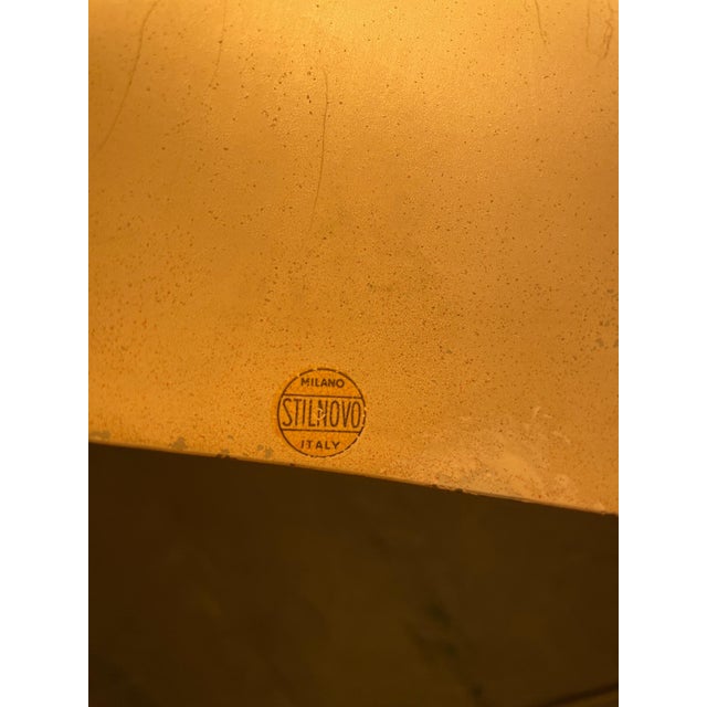 This is ALL ORIGINAL labelled Stilnovo early manufactured floor lamp with double diffusers. Red cone and white acrylic and...