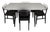 Mid-Century Space Age Monochrome Formica Drop Leaf Extending Dining Table and Chairs, 1960s For Sale