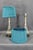 Vintage Hand Painted Glass Table Lamps with New Fabric Shade, 1960s, Set of 2 For Sale - Image 10 of 17