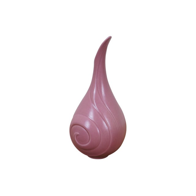Art Deco 2015 Rookwood Pottery Pink Swirl Art Deco Bud Vase 10106-D MMXV 6" For Sale - Image 3 of 11