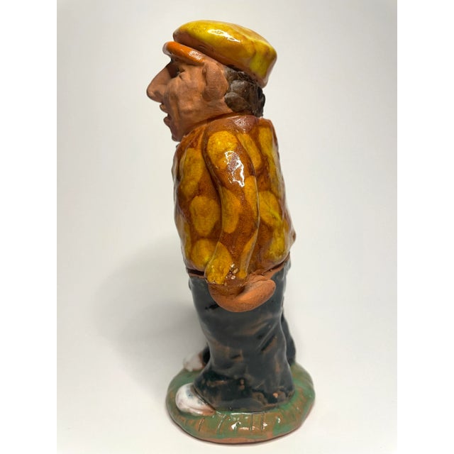 Traditional Golfer Handmade Terra Cotta Table Top Sculpture For Sale - Image 4 of 8
