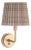 Regina Andrew Polly Sconce Single, Natural Brass with Heritage Plaid Wave Pleat Shade For Sale