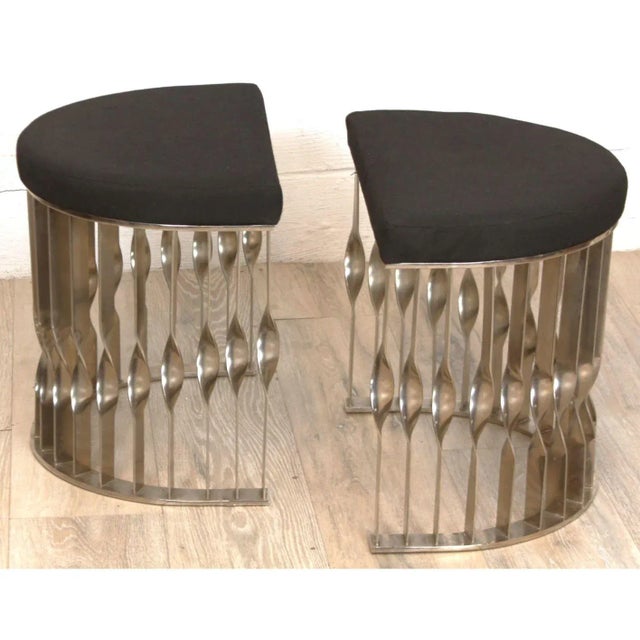 Contemporary Mandy Vanity Half Moon Stool by Koket For Sale - Image 3 of 9