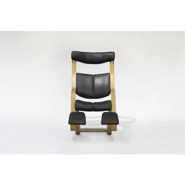 Original vintage Gravity Balans lounge chair, designed by Peter Opsvik and manufactured by Norwegian company Varier in the...