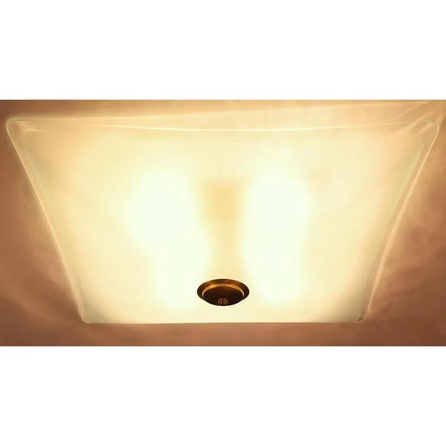 Modern Light Green Murano Glass and Brass Flush Mount by Gaetano Sciolari, 1960s For Sale - Image 9 of 13