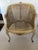 Vintage French Louis XV Style Carved Cane Barrel Back Armchair For Sale - Image 10 of 11