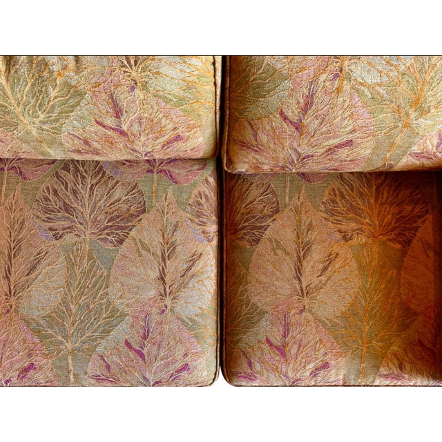 1920s A Neoclassical Settee in Botanical Tapestry Textile For Sale - Image 12 of 13