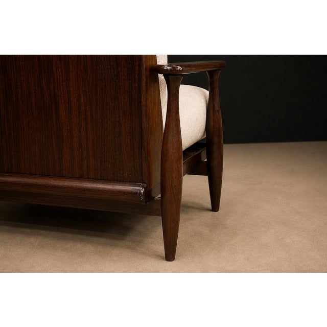 Pair of Armchairs in Brazilian Rosewood & Bouclé by Liceu de Artes, 1960s – Lot 218A For Sale - Image 14 of 14