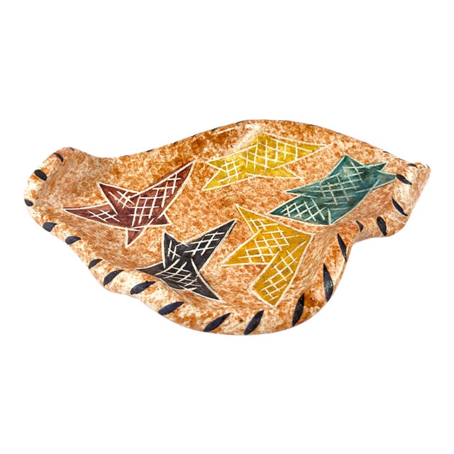 Large French Mid-Century Ceramic Catch-All, Signed Borty Vallauris, C. 1960 For Sale