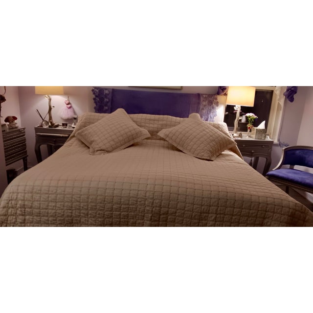 Contemporary Pair Dea Luxury Linens Minerva Euro Shams For Sale - Image 3 of 9