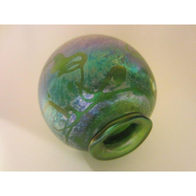 Loren Chapman California Artist Abstract Expressionist Signed Glass Vase For Sale - Image 14 of 18
