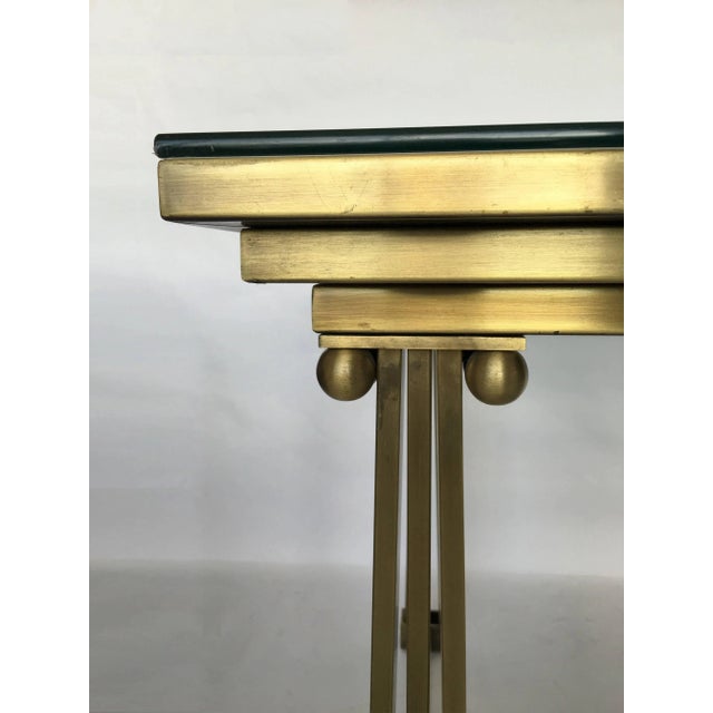 Two Brass & Glass Desk or Dining Table, Mastercraft For Sale In Dallas - Image 6 of 11