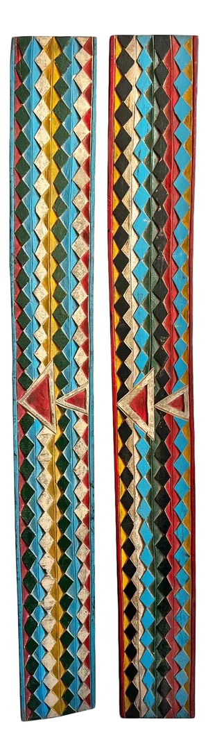 Pair of Vintage Amhara Painted Panels