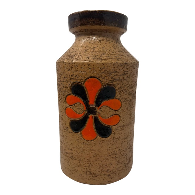 1960s Aldo Londi for Bitossi Italian Textured Ceramic Vase, Attributed For Sale