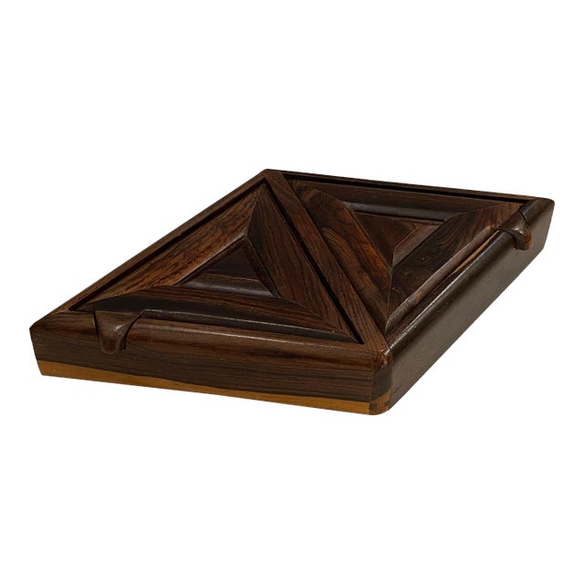 Artisan Rosewood Jewelry Box For Sale