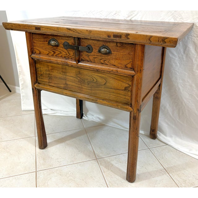 Antique Asian Elm Ming Style Console/ Altar Table For Sale - Image 4 of 18