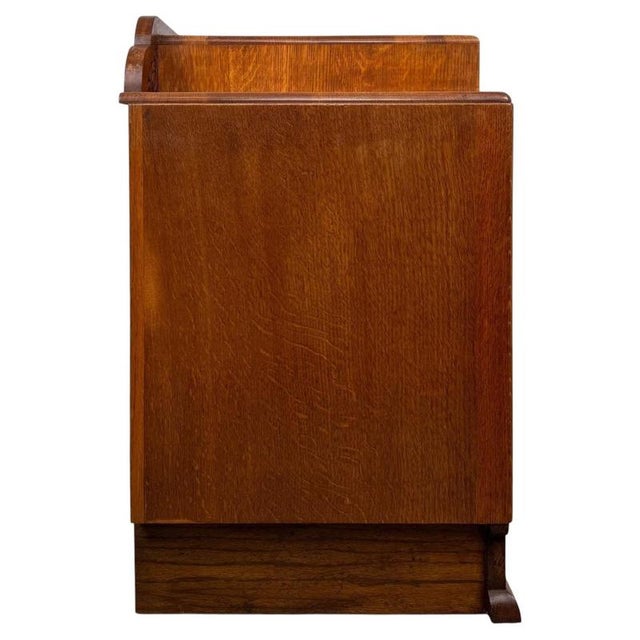 Vintage English Oak Low Chest of Drawers, 1900s For Sale - Image 6 of 12