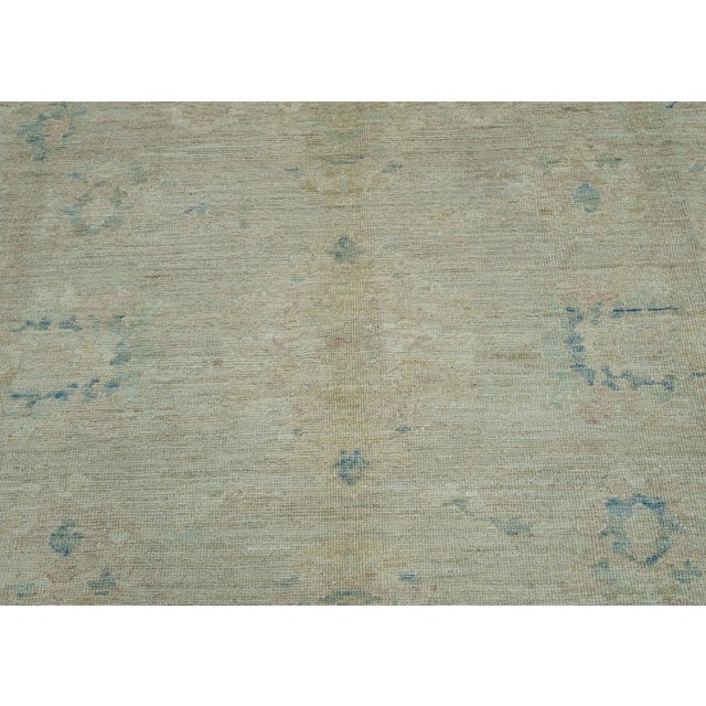 Gray & Tan Handwoven Oushak Rug 8'3" x 9'11" For Sale In Houston - Image 6 of 9