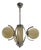 Art Deco Chandelier in Glass and Nickel, Europe, 1930s For Sale