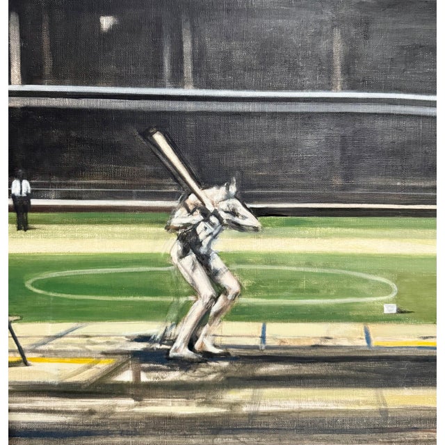 Sidney Goodman, Large American Modernist Oil Painting Baseball Game the Tryout Sidney Goodman, 1965 For Sale - Image 17 of 18