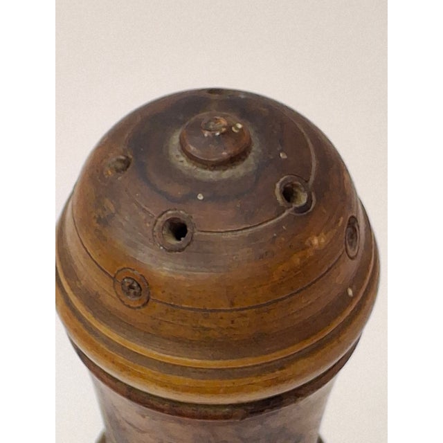 Antique Bezalel Jerusalem Olive Wood Spice Box Besamim Holder 1920s Palestine Era For Sale - Image 13 of 18