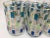Set of 6 Vintage Libbey "Nordic" Pattern Tumblers With Blue and Gray Rectangles and Gold Decoration. Glasses measure 4...