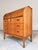 Wood Teak Semi-Circular Secretary Desk with Lock, Denmark, 1950s For Sale - Image 7 of 11
