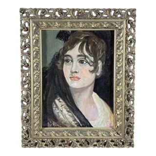 Original Stephen LeBailly Oil Study – "Memory of Goya" in Gilded Frame For Sale