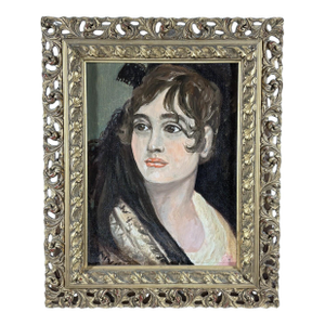Original Stephen LeBailly Oil Study – "Memory of Goya" in Gilded Frame