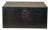 Oriental Plain Surface Dark Brown Black Wood Small Trunk Chest Box For Sale