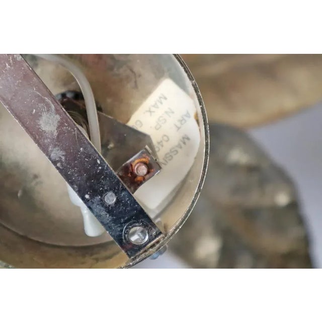 Hollywood Regency Golden Wall Light by Willy Daro, 1970s For Sale - Image 3 of 10