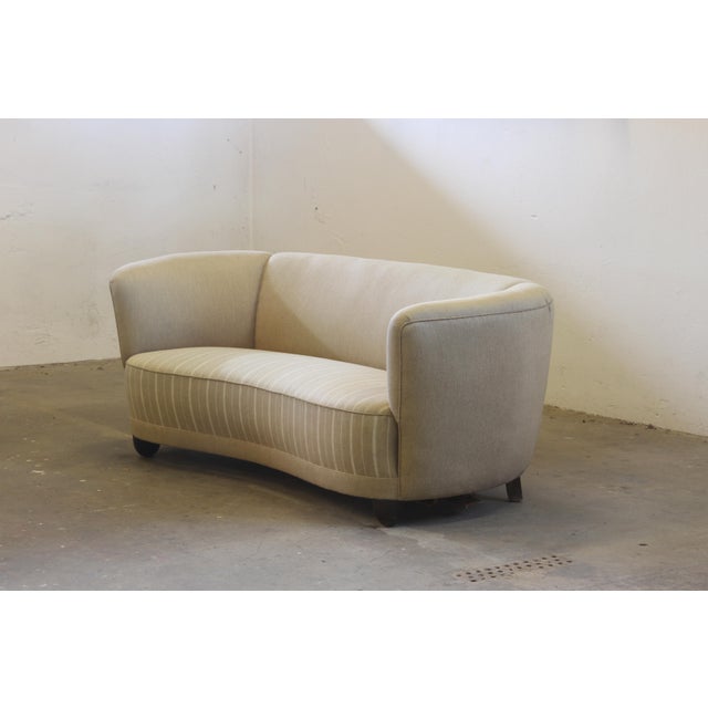 Wood Mid-Century Danish Curved Banana-Shaped Sofa, 1940s For Sale - Image 7 of 17