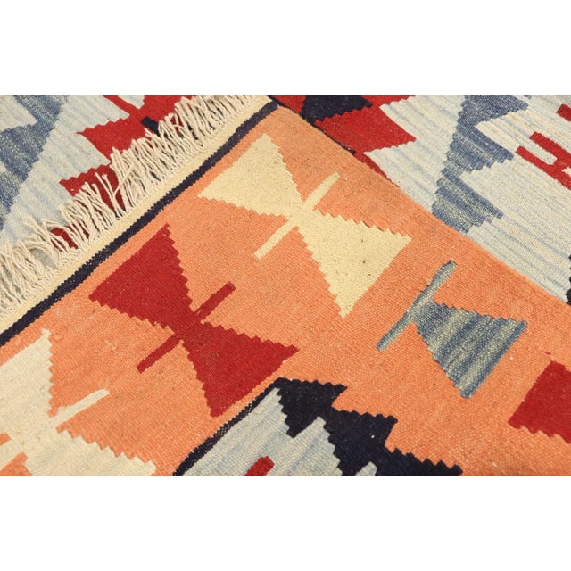 Late 20th Century Vintage Persian Shiraz Kilim Rug - 03'11 X 05'08 For Sale - Image 5 of 10