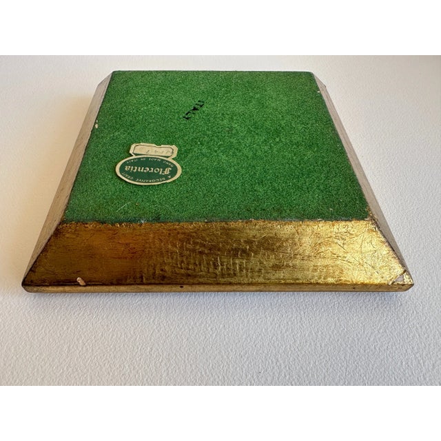 Vintage Florentia Italy Dresser Tray Hand Made Catch All in Gold & Copper For Sale - Image 10 of 12